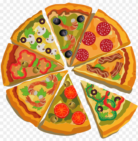 pizza food design Isolated Subject on HighResolution Transparent PNG