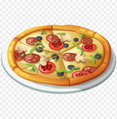 pizza food design PNG Graphic Isolated on Transparent Background