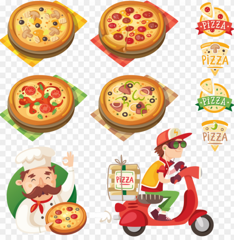 pizza food free PNG images for editing