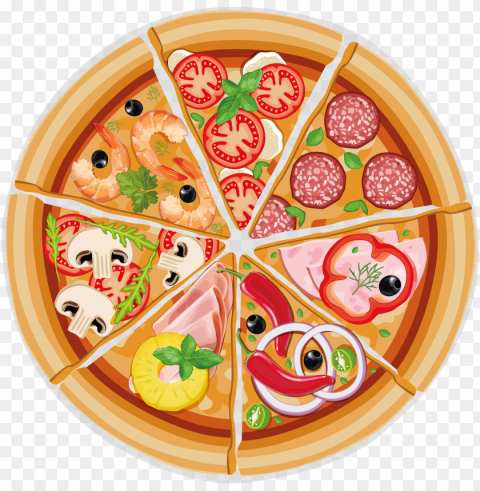 pizza food image Isolated Icon on Transparent Background PNG