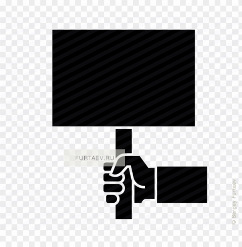 placard with hand Transparent PNG Isolated Item