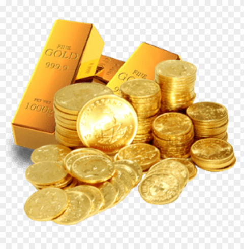plain gold coin Transparent PNG Isolated Item