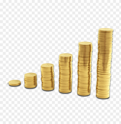 plain gold coin Transparent PNG Isolated Object Design