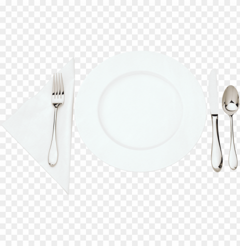 plate cutlery Isolated Artwork on Clear Background PNG