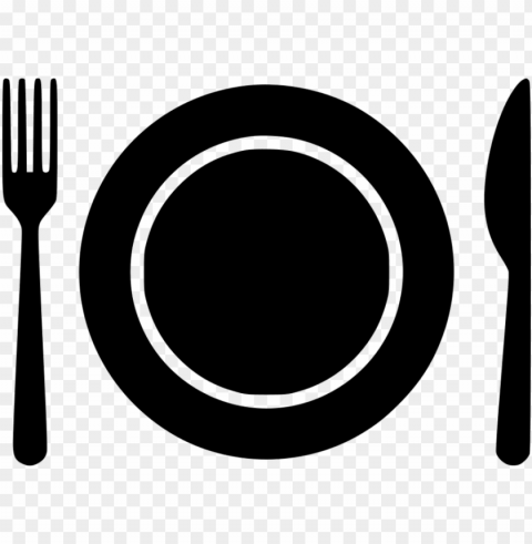 plate icon fork- plate and fork icon Transparent PNG Illustration with Isolation