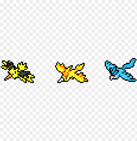 pokemon pixel art legendary birds Isolated Icon with Clear Background PNG
