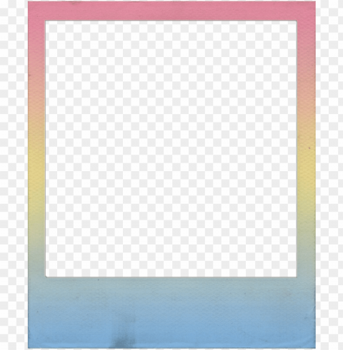#polaroid #colorful #cute #tumblr #frame #rainbow - colored polaroid frame Alpha channel transparent PNG