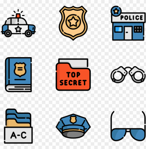 police 40 icons - icon PNG images with transparent canvas comprehensive compilation