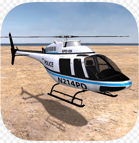 police helicopter Isolated Element with Clear PNG Background