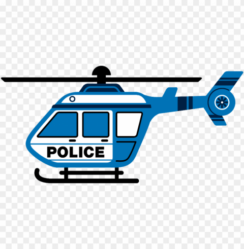 Police Helicopter Isolated Icon With Clear Background PNG