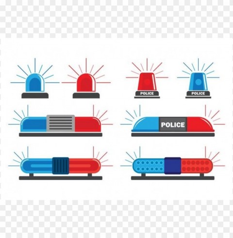 police lights clipart PNG for educational use