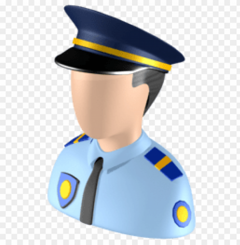 police Isolated Design Element in Transparent PNG