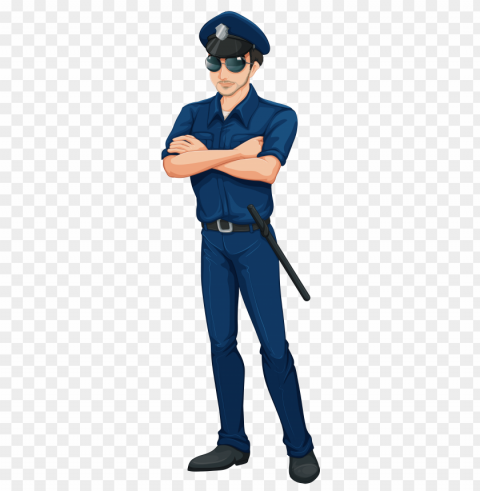 police Isolated Design on Clear Transparent PNG