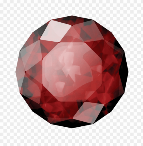 polished ruby Clear Background PNG Isolation