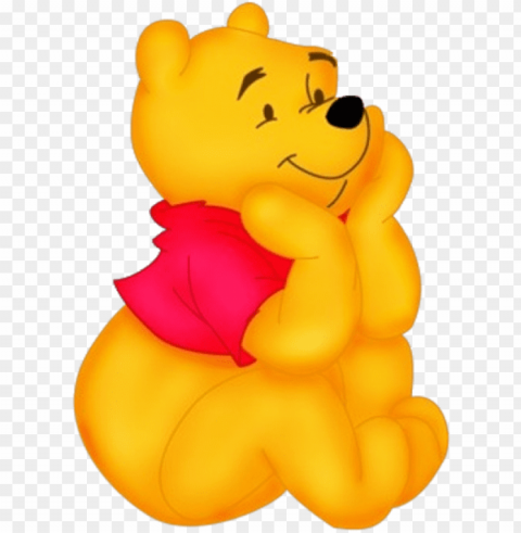 pooh bear- winnie the pooh mother's day card Isolated Artwork on Transparent PNG