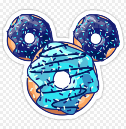 pop blue donut stickers by xooxoo - stickers tumblr donut mickey Isolated Element in Transparent PNG