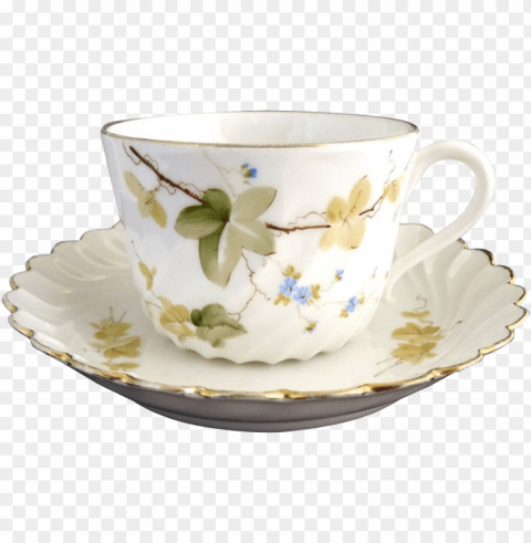 porcelain tea cup Isolated Artwork with Clear Background in PNG