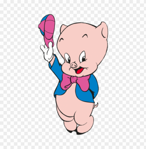 porky pig vector free download Alpha channel transparent PNG