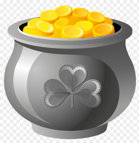 pot of gold PNG isolated
