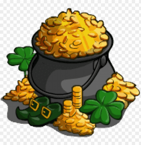 pot of gold PNG Isolated Illustration with Clear Background