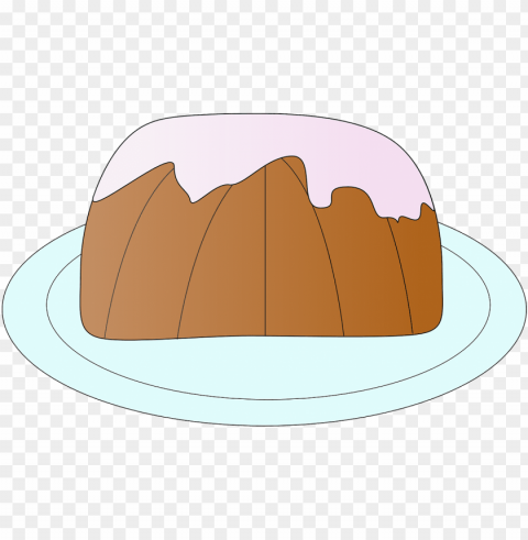 pound cake dessert food plate- pound cake Isolated Subject in Transparent PNG