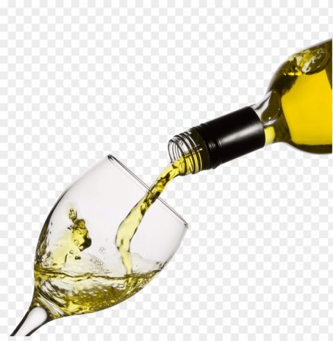 pouring white wine glass PNG file with alpha