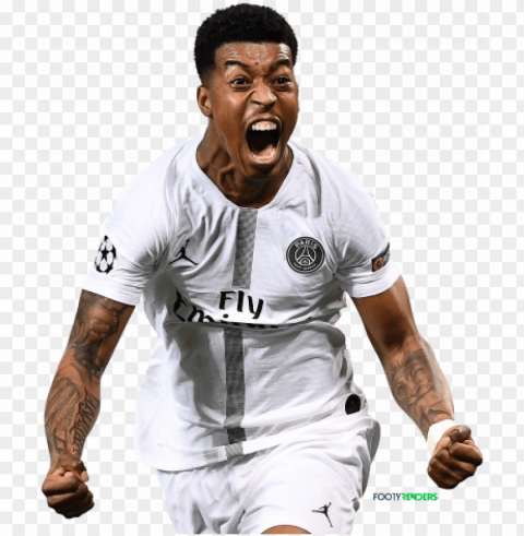 Presnel Kimpembe Clean Background Isolated PNG Design