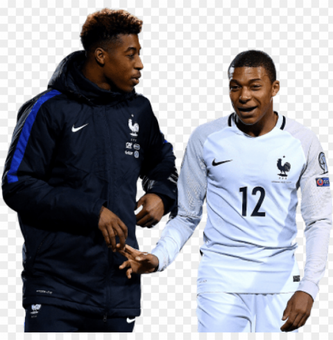 presnel kimpembe & kylian mbappé Clean Background Isolated PNG Graphic Detail