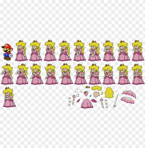princess peach paper mario PNG files with transparent backdrop