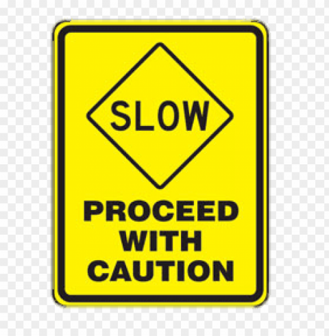 Proceed With Caution Sign PNG Images With Clear Alpha Channel