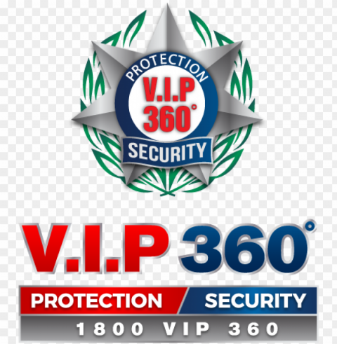 protection & 360 degree security now - logo of vip security Isolated Graphic on Clear PNG