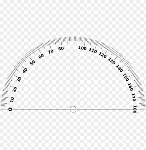 protractor PNG Graphic Isolated with Clear Background