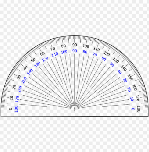 Protractor PNG Graphic With Transparent Isolation