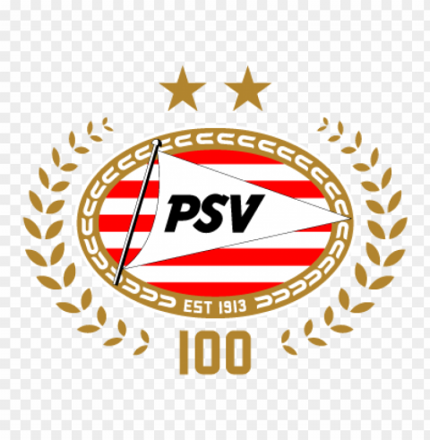 psv eindhoven 100 years vector logo Isolated Illustration in HighQuality Transparent PNG