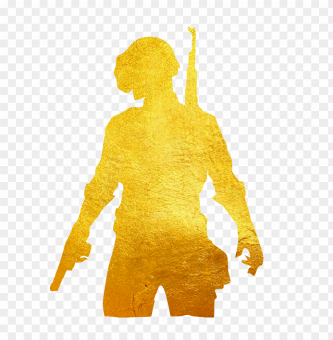 pubg golden gold silhouette player soldier with helmet PNG images with no background assortment