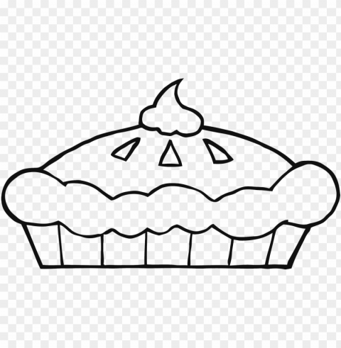 pumpkin pie tart outline black border clipart CleanCut Background Isolated PNG Graphic