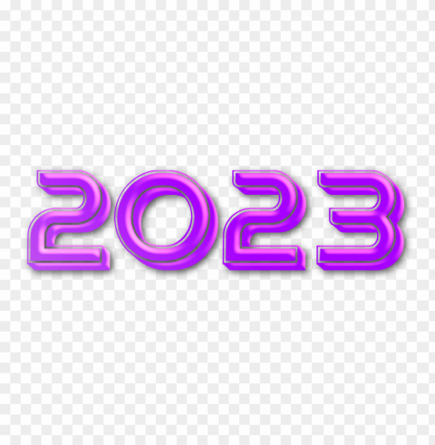 purple 2023 glossy text logo transparent background Isolated Graphic on HighQuality PNG