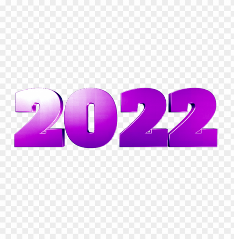 purple 3d 2022 text HD transparent PNG