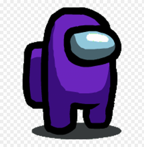 purple among us character PNG images with transparent layering