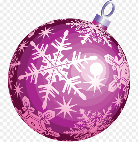 purple ball christmas Clean Background Isolated PNG Design