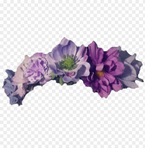 purple flower crown transparent PNG with Transparency and Isolation