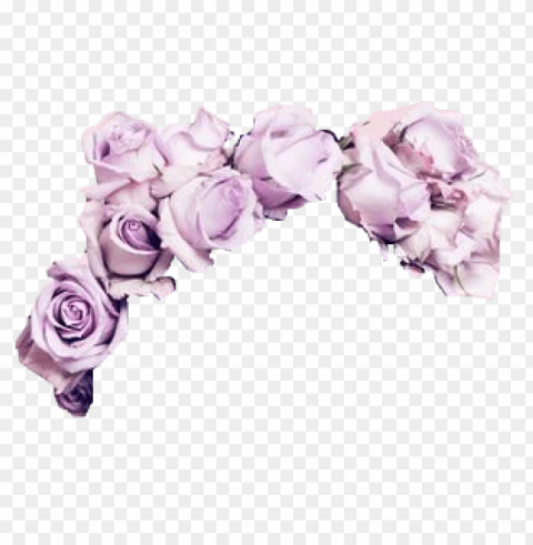 purple flower crown PNG with transparent backdrop
