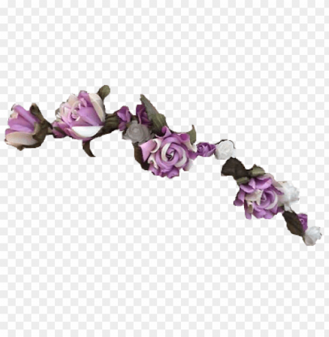purple flower crown PNG with transparent background free