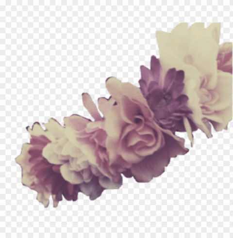 purple flower crown PNG with transparent bg