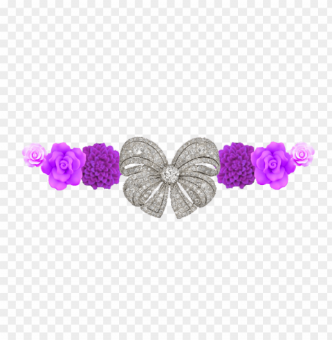 purple flower crown transparent PNG without background