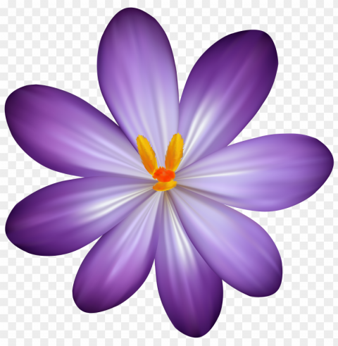 Purple Flower PNG Clipart With Transparency