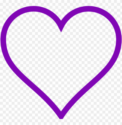 Purple Heart Outline PNG Pictures With No Backdrop Needed