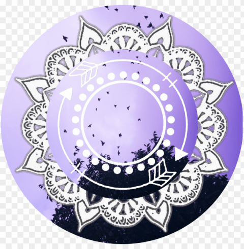 purple icon overlay overlays icon mandala circleoverlay - mandala icon overlay Transparent Background Isolated PNG Item