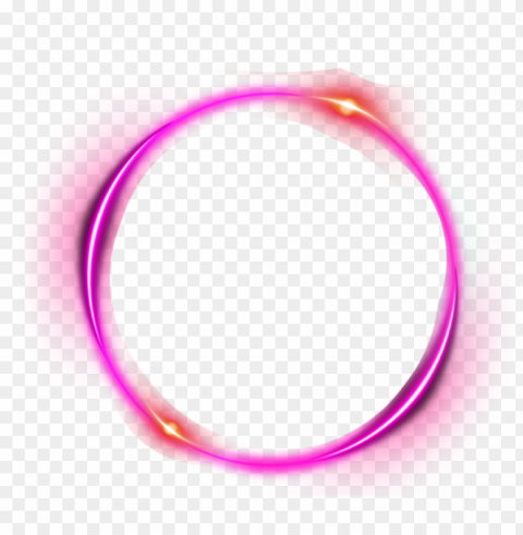 Purple Outline Circle Glow Light Effect Clear Background PNG Clip Arts