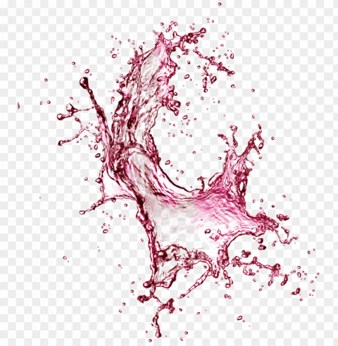 Purple Water Splash Effect Element PNG With No Cost